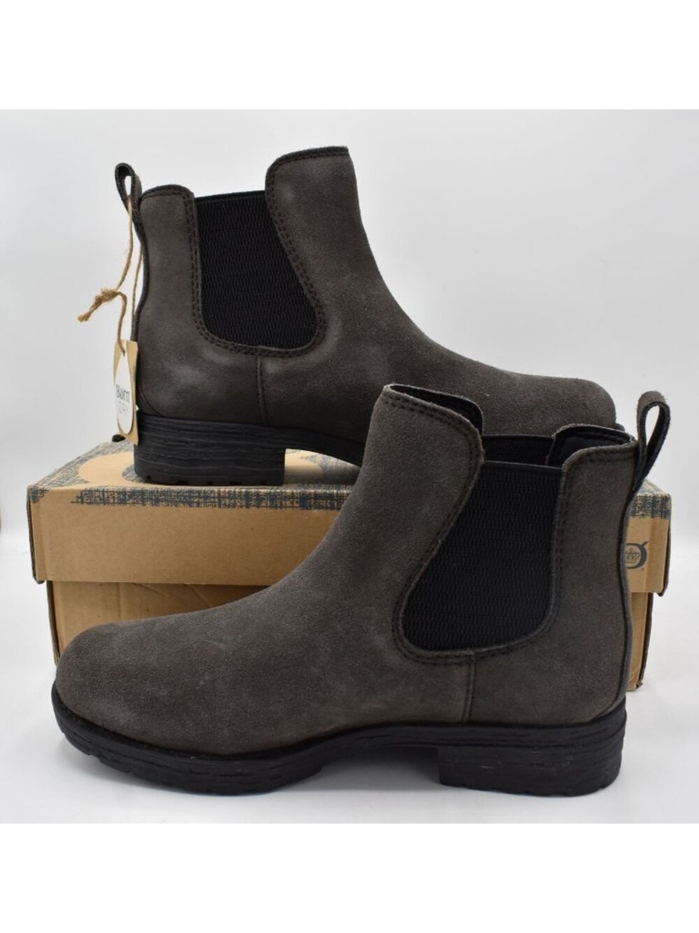 Born Womens Size 7 Cove Dark Grey Suede Chelsea Boots Bootie Shoes - Picture 12 of 15